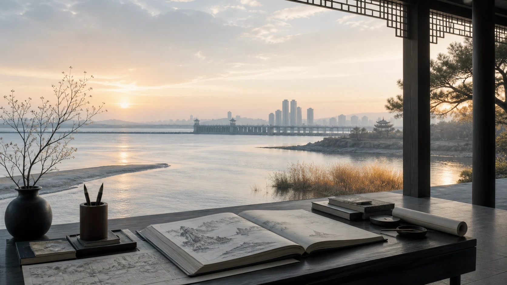 营口河海交汇与水文明文化研究场景